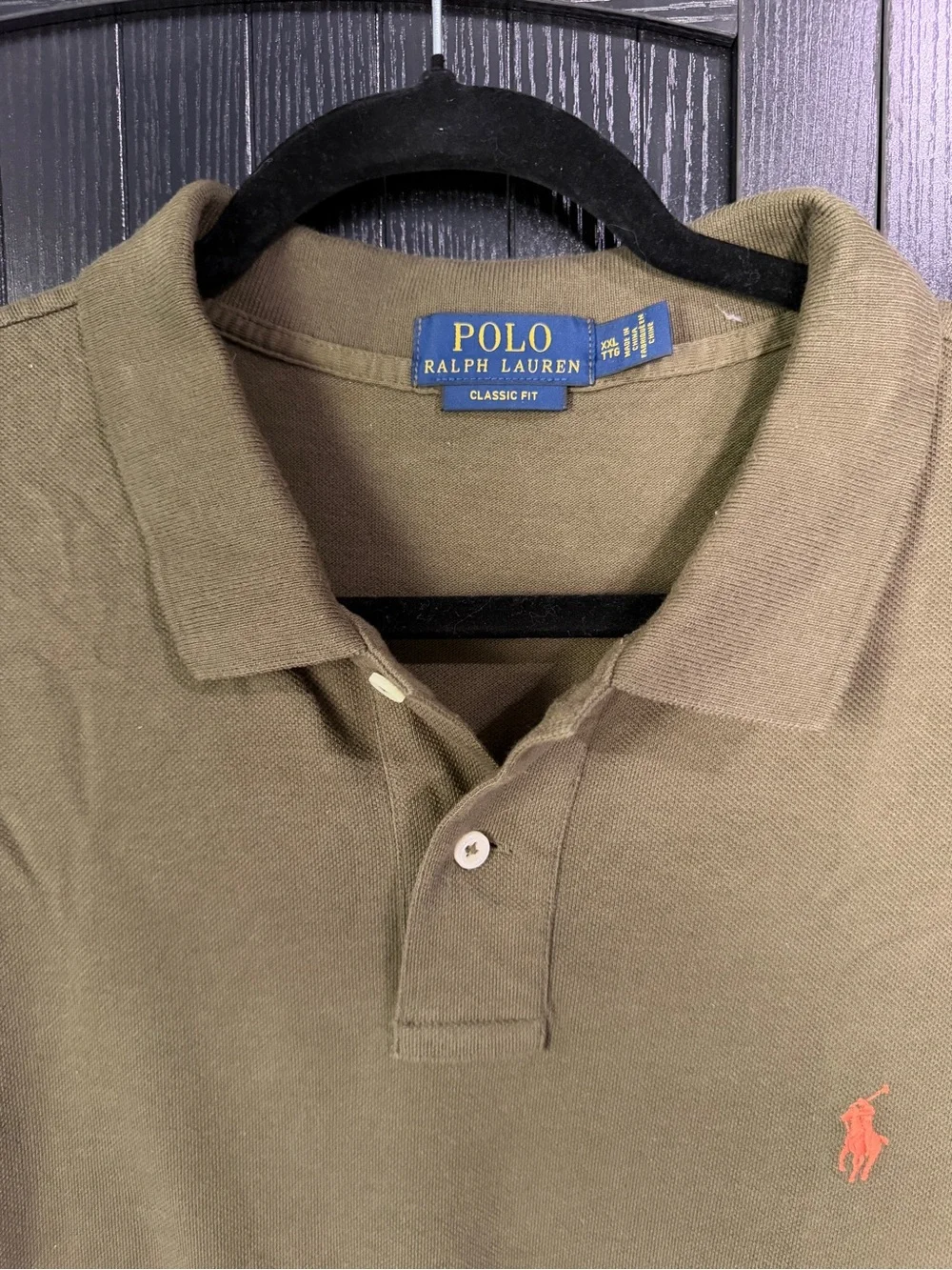 Polo by Ralph Lauren Olive Green Classic Pique Polo Shirt size 2XL